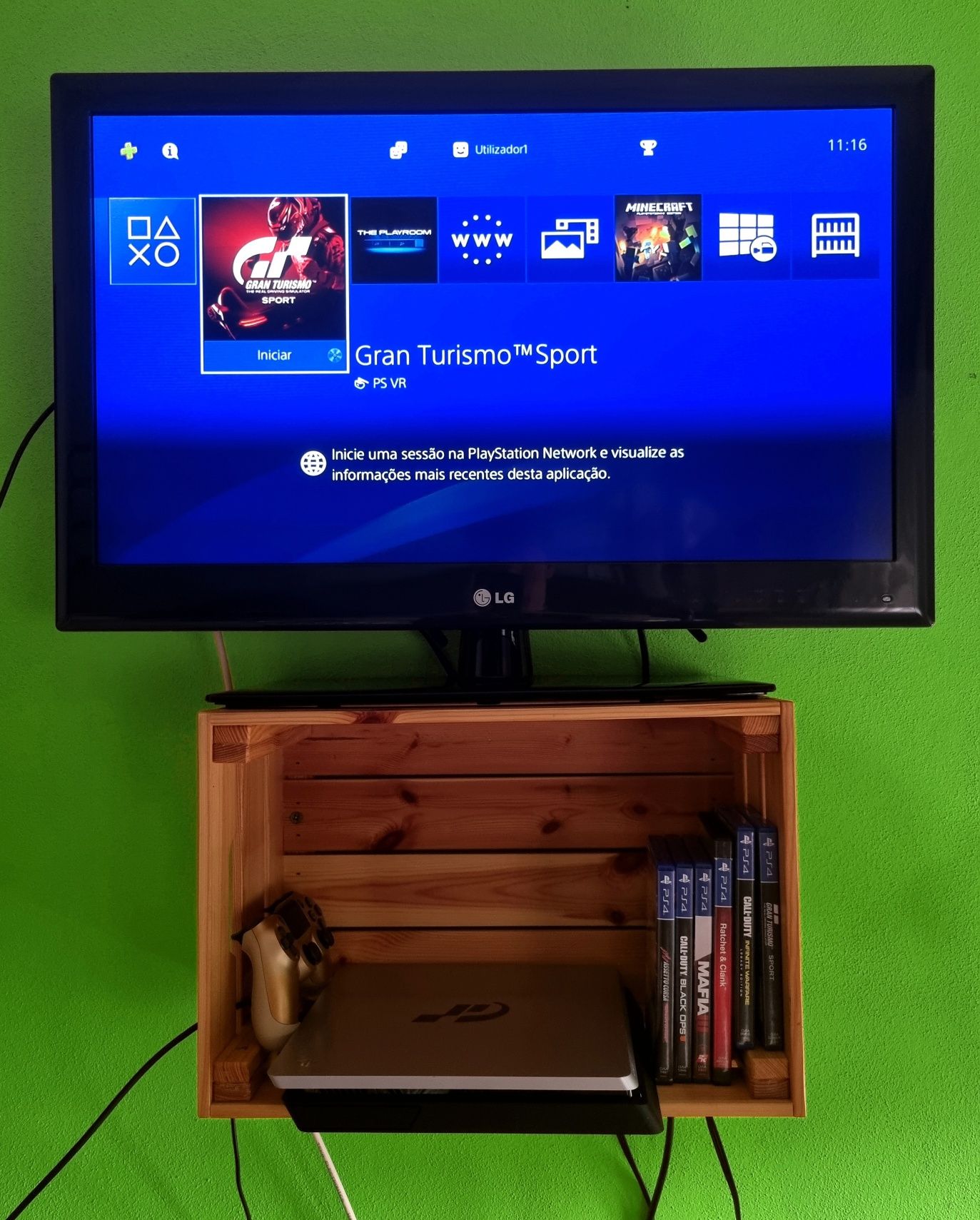 PS4 Gran Turismo Edition 1TB, 6 jogos, comandos e volante