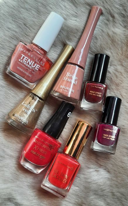 Zestaw lakiery do paznokci 7 sztuk max factor bourjois maybelline
