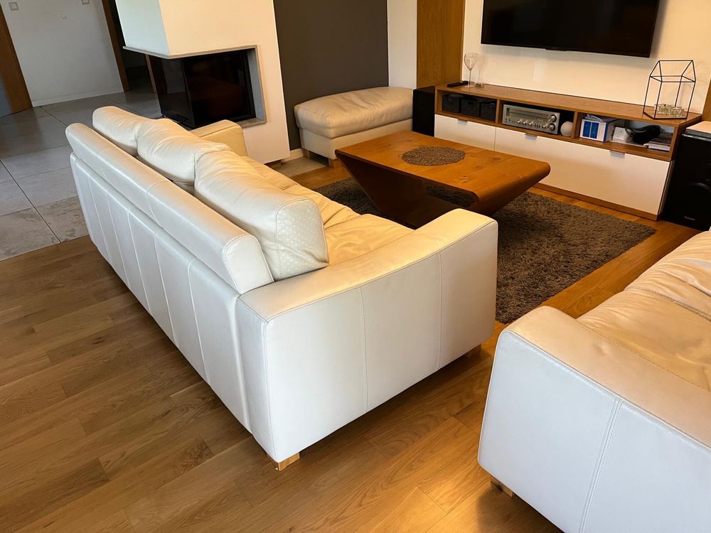 Skórzany komplet wypoczynkowy sofa 3 + 2