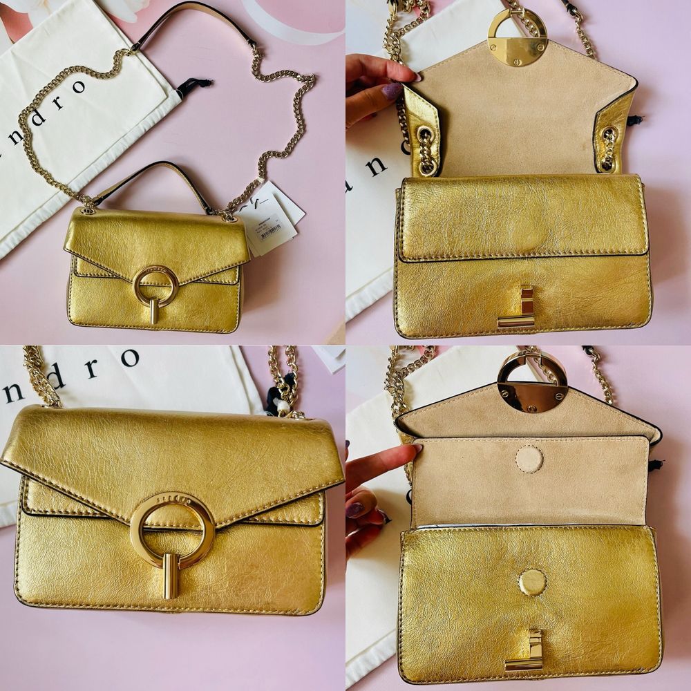 295€ Кожаные сумки, клатчи Sandro Paris. Оригинал