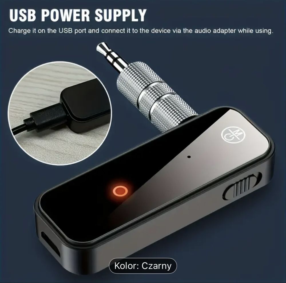 Adapter Bluetooth AUX – muzyka bez kabli do auta i głośników