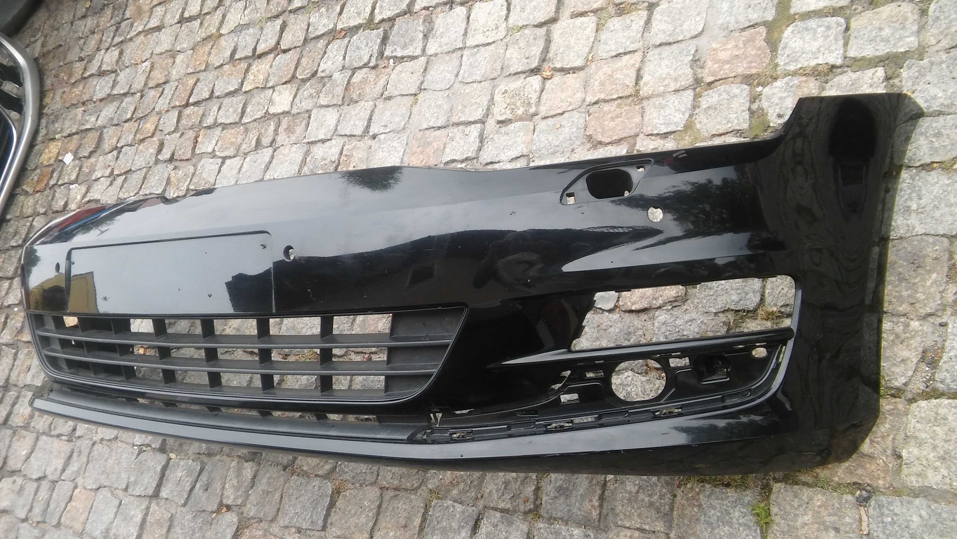 VW Golf 7,VII,5G0,od 13,zderzak przód+kratka,CZARNY=LC9X,spryski,PDCx4