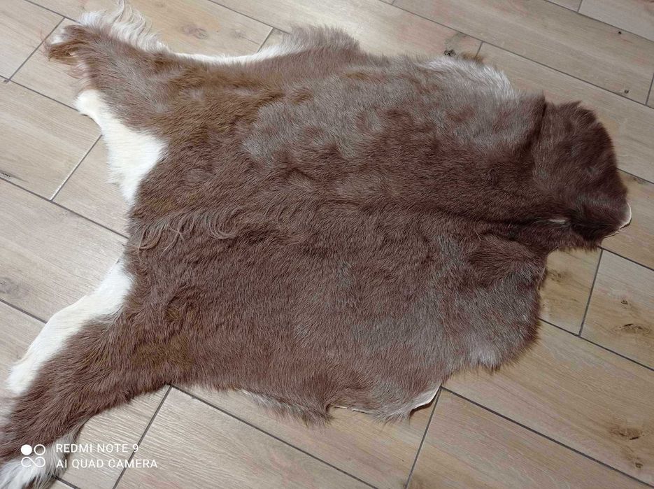 Dywan Skóra z kozy beżowo-brązowa