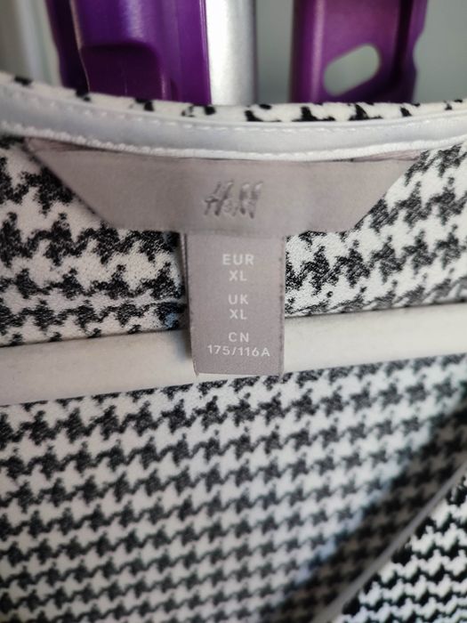 Tunika/sukienka w pepitkę H&M rozmiar XL