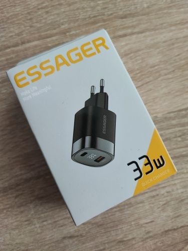 Nowa,oryginalna szybka ładowarka sieciowa Essager GaN Charger 33W