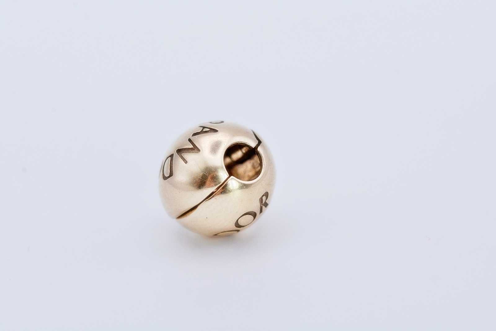 Oryginalny charms Pandora Klips Signature Logo 14k  585 3,27G