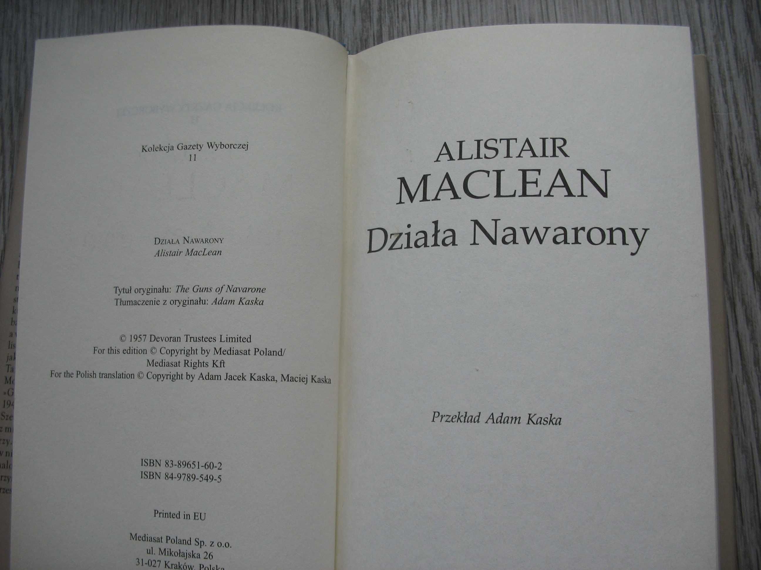 Alistair MacLean Działa Nawarony