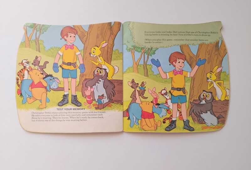 Winnie the Pooh and His Friends Games to play Vintage book 1981 Disney