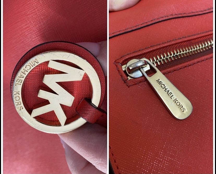 Oryginalna shopperka skórzana michael kors