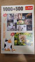 PUZZLE 1000 + 500 el. Kotki - TREFL