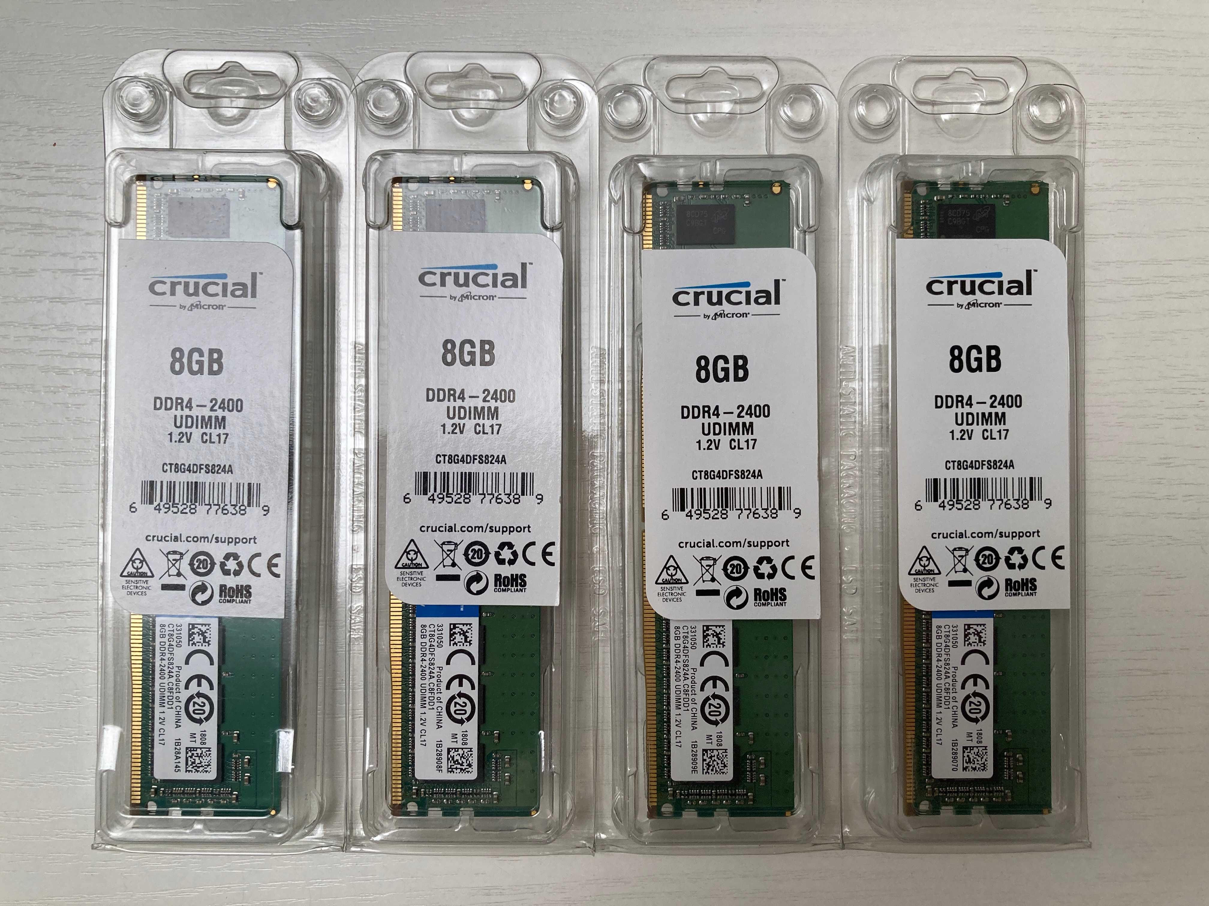Crucial DDR4 2400MHz CL17 CT8G4DFS824A.C8FD Оперативная память 4x8GB