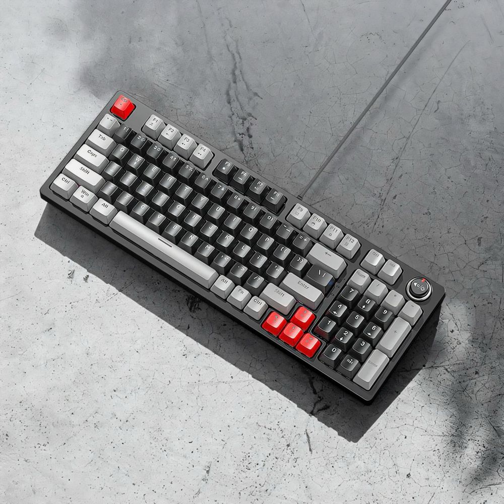 Клавіатура механічна на блакитних свічах 85% з RGB чорна УЦІНКА!