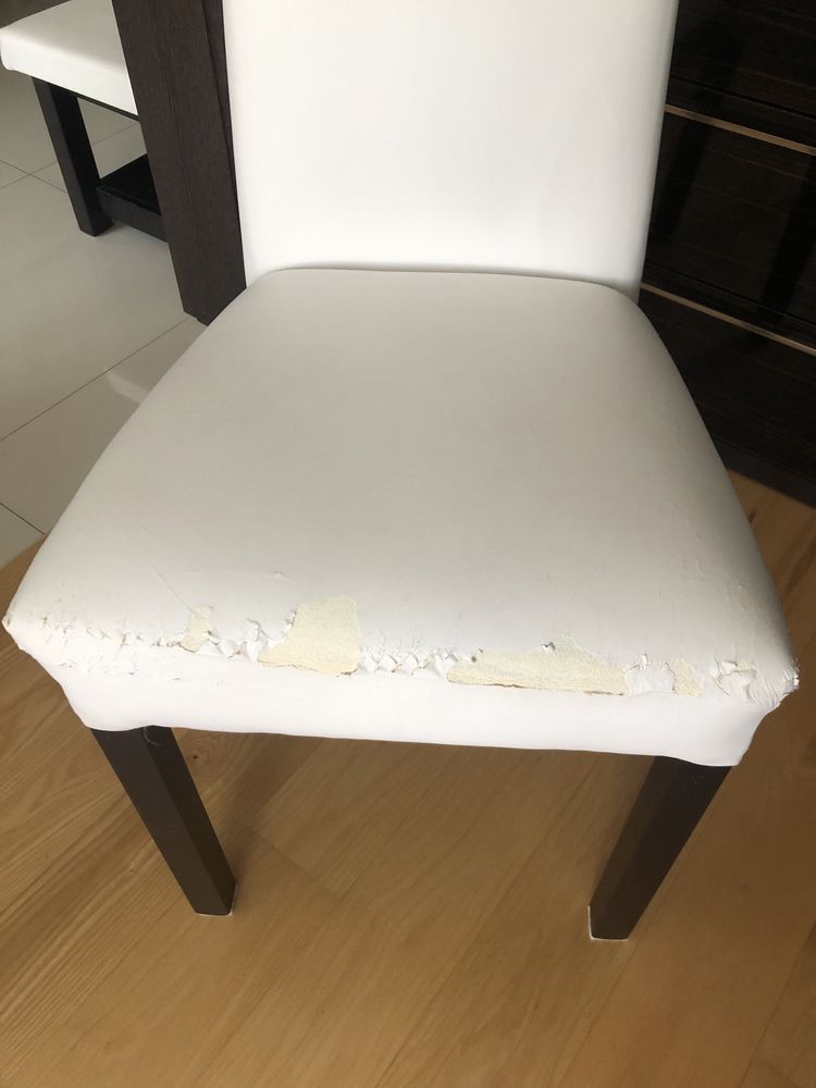 Krzesła drewniane tapicerowane - do odnowienia, 6szt