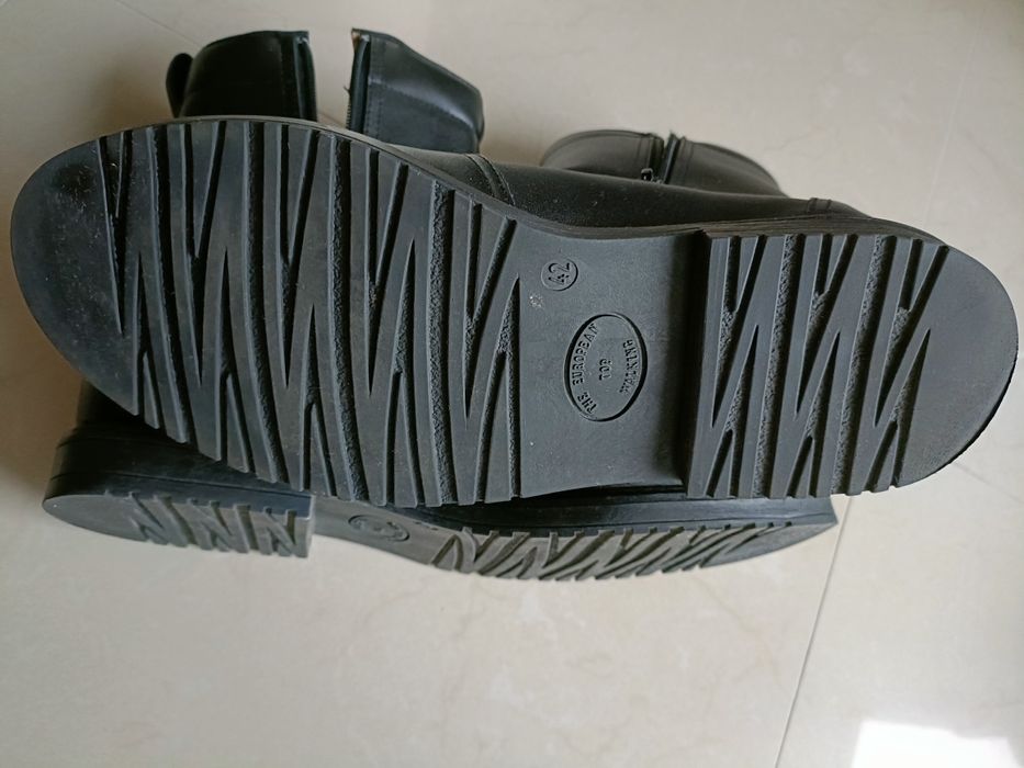 Botki męskie skórzane czarne