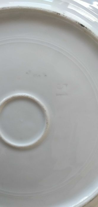 Prato Vista Alegre antigo 1881 a 1921 Séc XIX/XX Bordo recortado