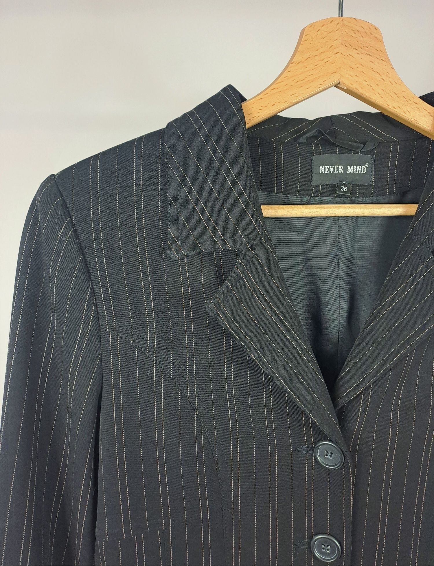 Damski żakiet marynarka vintage oversize r.S  w paski