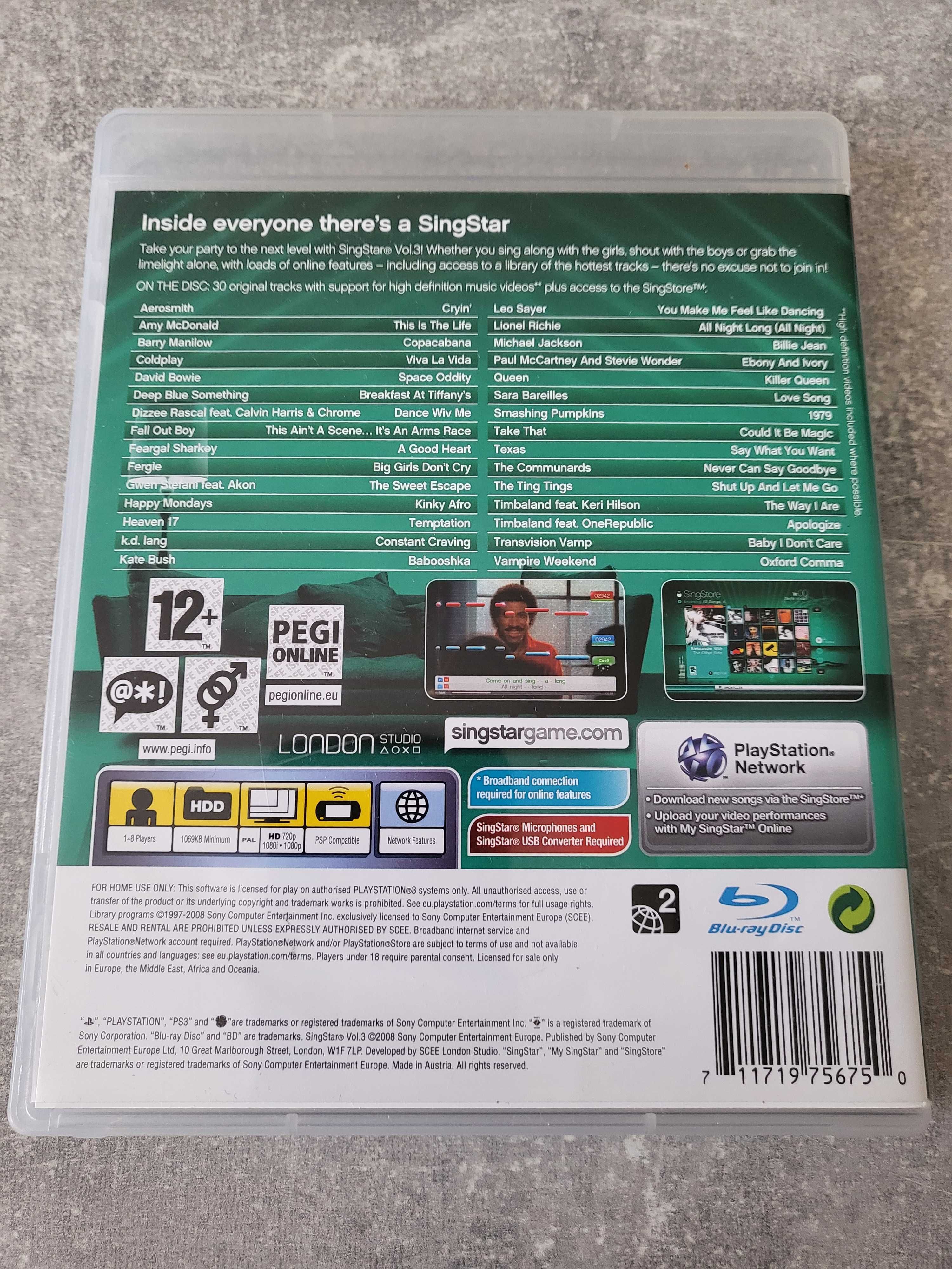 Singstar vol 3 .