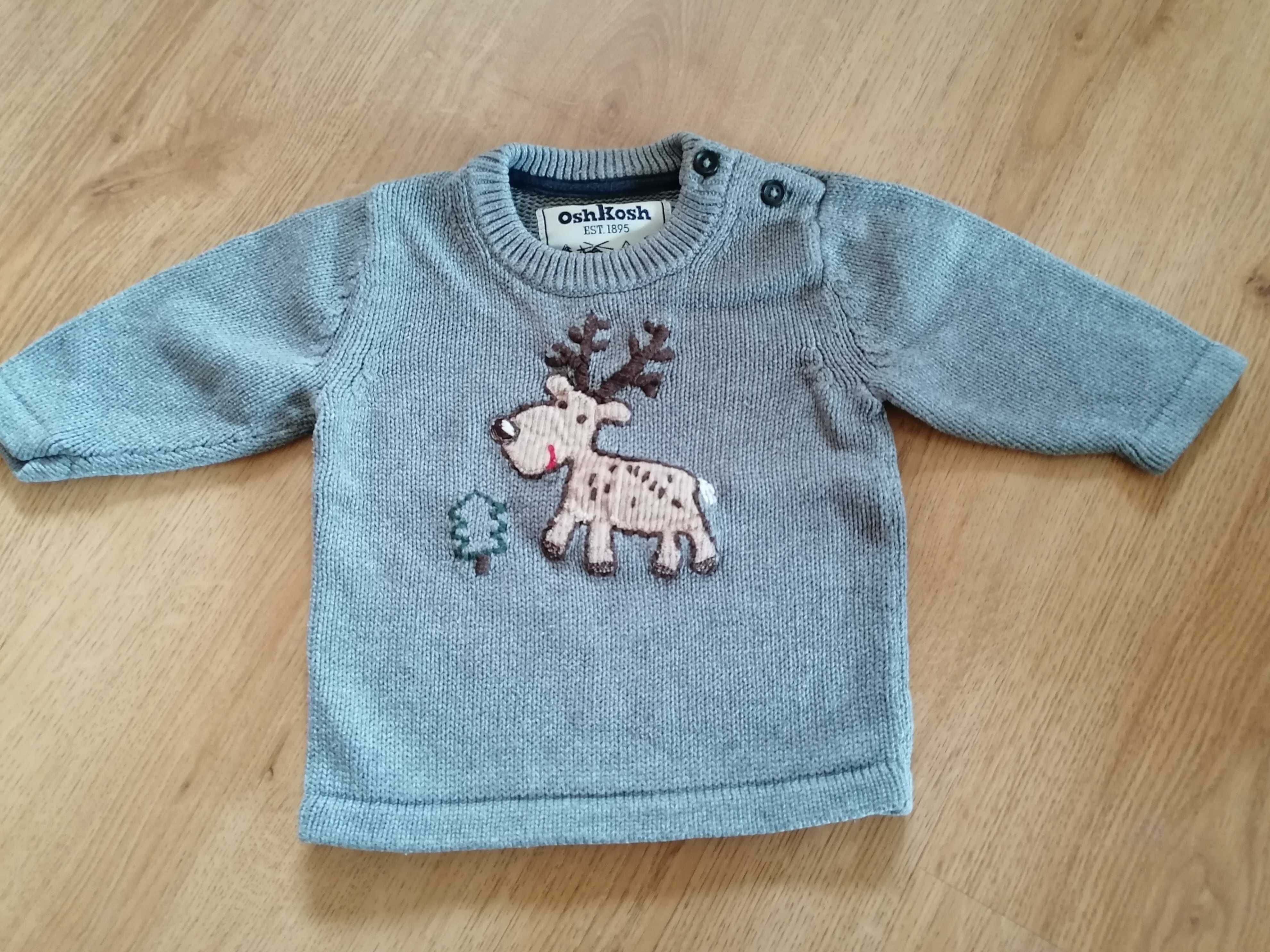 Sweter sweterek świąteczny renifer 68