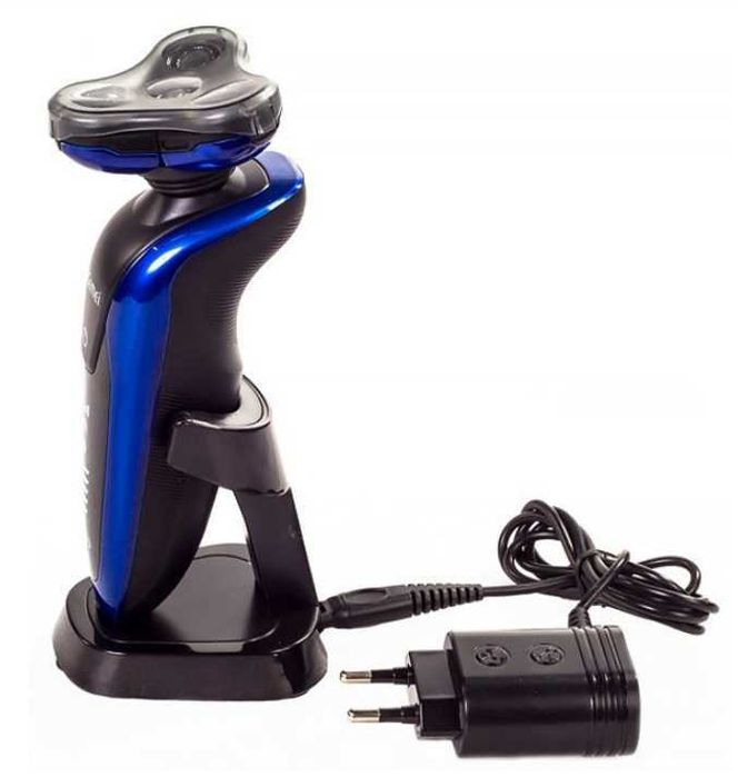 Електробритва акумуляторна роторна Kemei TXD-KM 58890 з док станцією