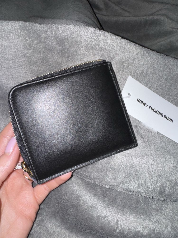 Portfel skórzany czarny Honey Fucking Dijon unisex nowy