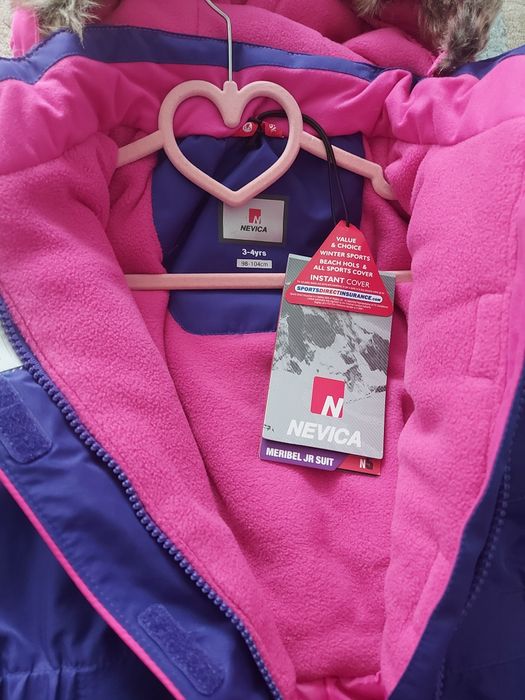 Зимовий термокомбінезон на дівчинку Зимний комбинезон Nevica 3-4 года