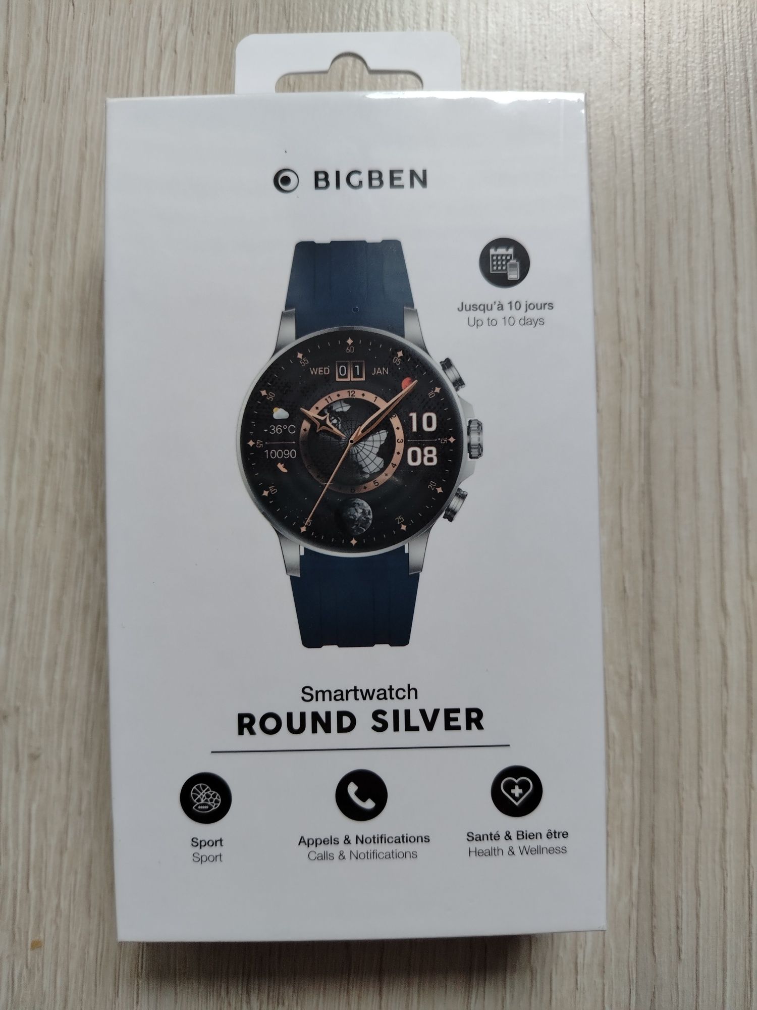 smartwatch Bigben Round silver duży wyswietlacz gwarancja!