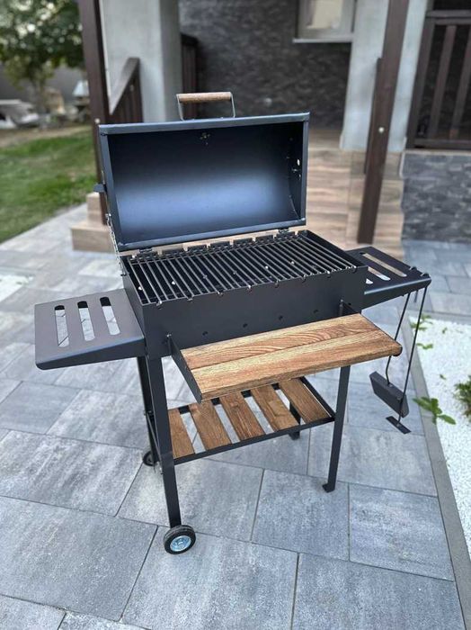 АКЦІЯ / Мангал з кришкою для барбекю та решіткою для гриля метал 4 мм