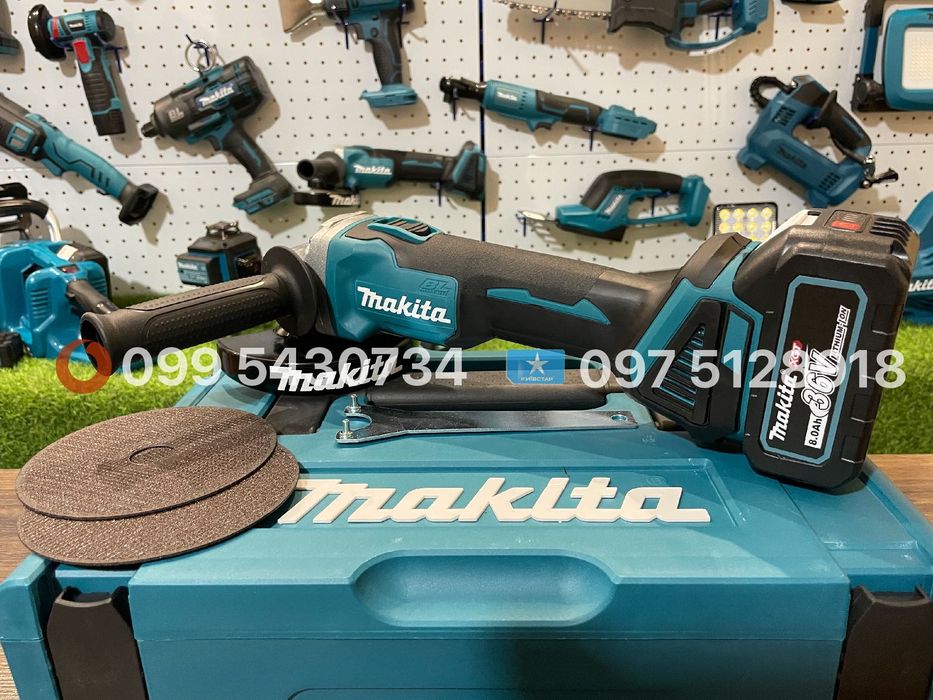 Набір 2/1 Makita Аккумуляторний  Болгарка Шуруповерт DGA 504 - DHP 485