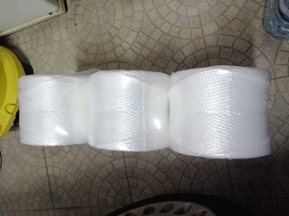 6 rolos corda nylon ENLEIA branca 4mm