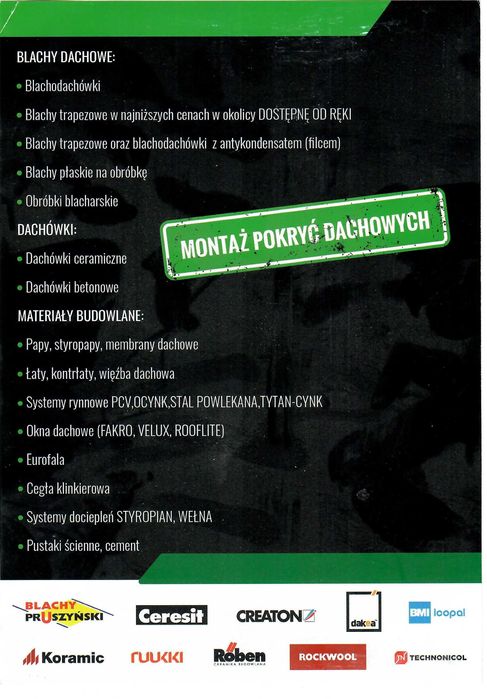 Blachodachówka PŁASKA SZKOCKA modułowa Milicz Krotoszyn Ostrów Wlkp.