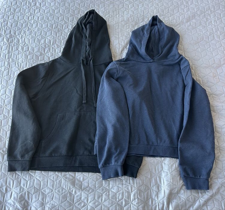 Худі чорне і темньо синє розмір М легкий фліс