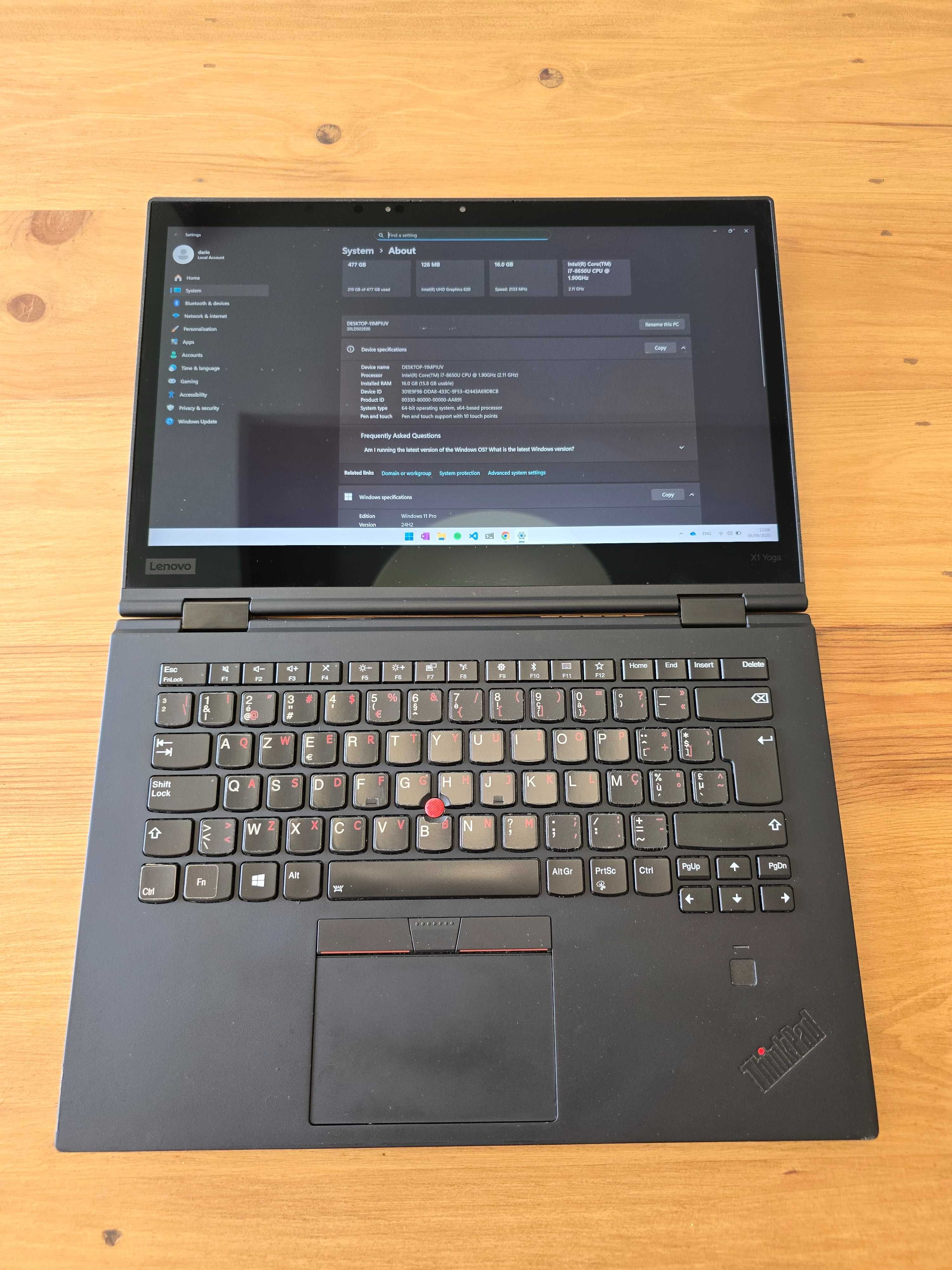 Lenovo ThinkPad X1 Yoga Gen 3 – 14" i7 16GB RAM 512GB SSD Ecrã Táctil