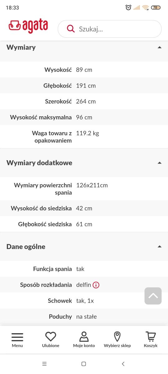 Narożnik rozkładany Forte