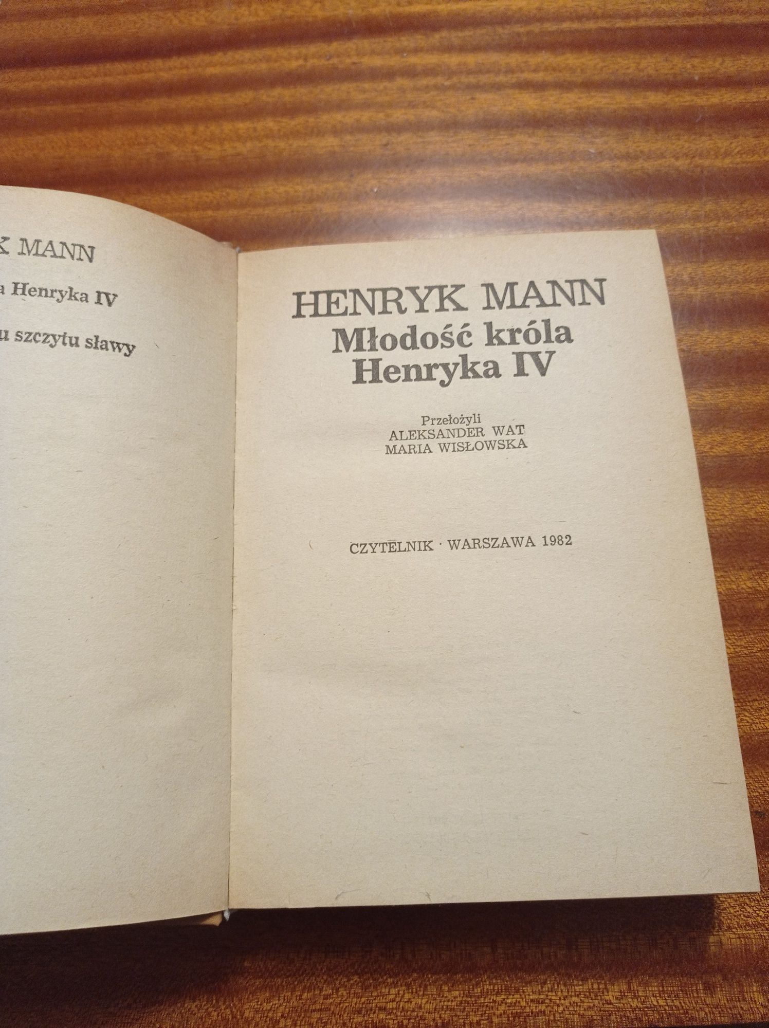 Henryk Mann Młodość króla Henryka IV