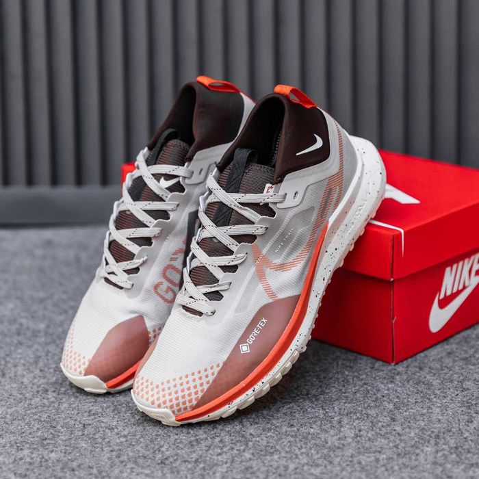 Кросівки Nike React Pegasus Trail 4 Gore-Tex White/Orange premium