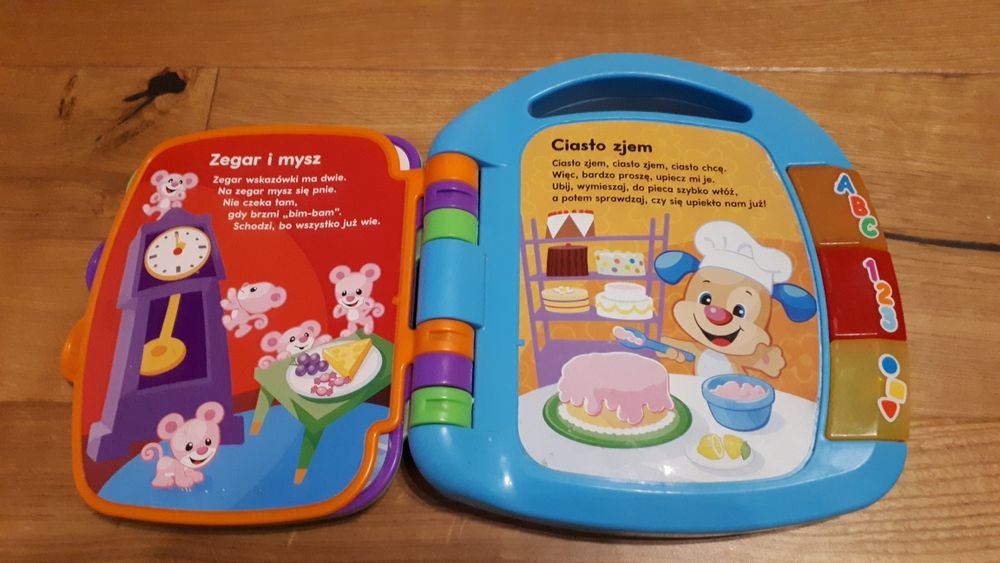 Interaktywna grająca książka z wierszykami fisher price