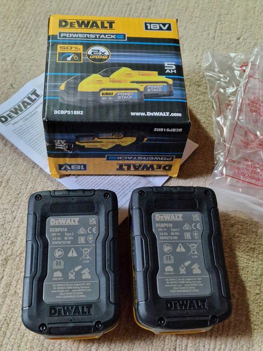 DeWalt DCBP 518 18V XR Akumulatory POWERSTACK 5Ah x 2sztuki