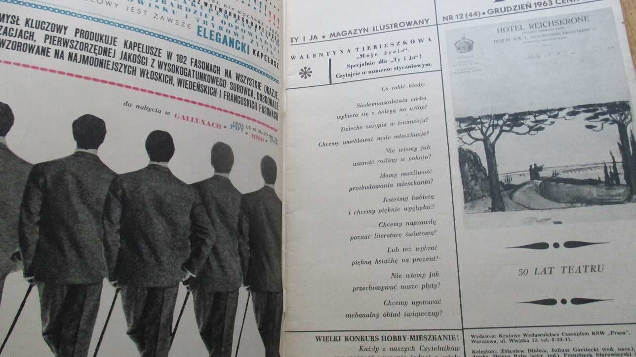 Ty i Ja/ nr 12/grudzień 1963/czasopismo/Młodożeniec/miesięcznik