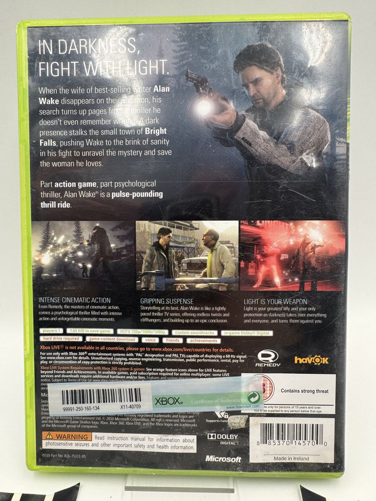 Gra Alan Wake Xbox 360 Gwarancja
