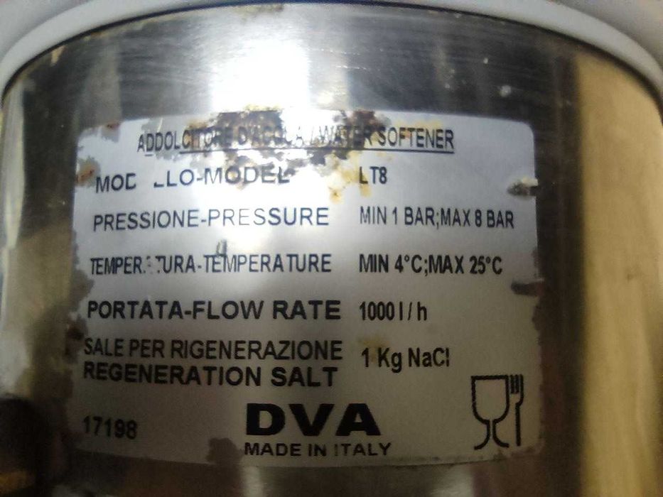 Фільтр пом'якшувач води DVA LT 8 на 8л