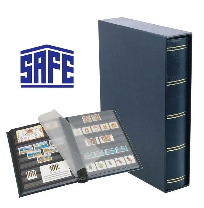 Album na znaczki z Etui - klaser SAFE Premium 64 strony (32 kartki)