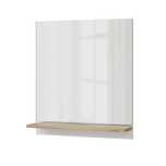 Lustro ścienne z półką Marelle Vicco 60 x 67 cm biały Dąb Aristan