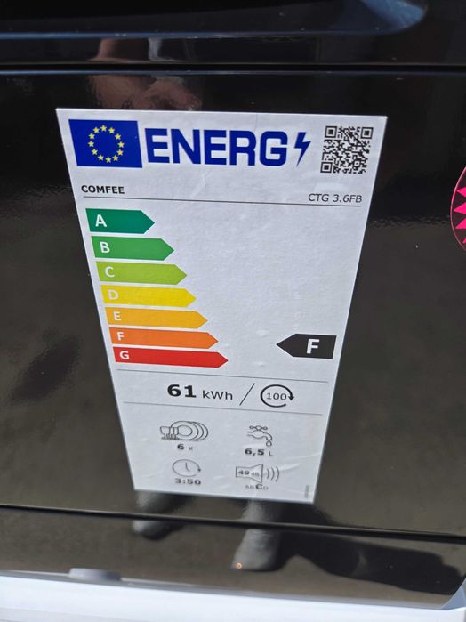 JANKI, ul. Wspólna 6 czarna zmywarka nablatowa Comfee