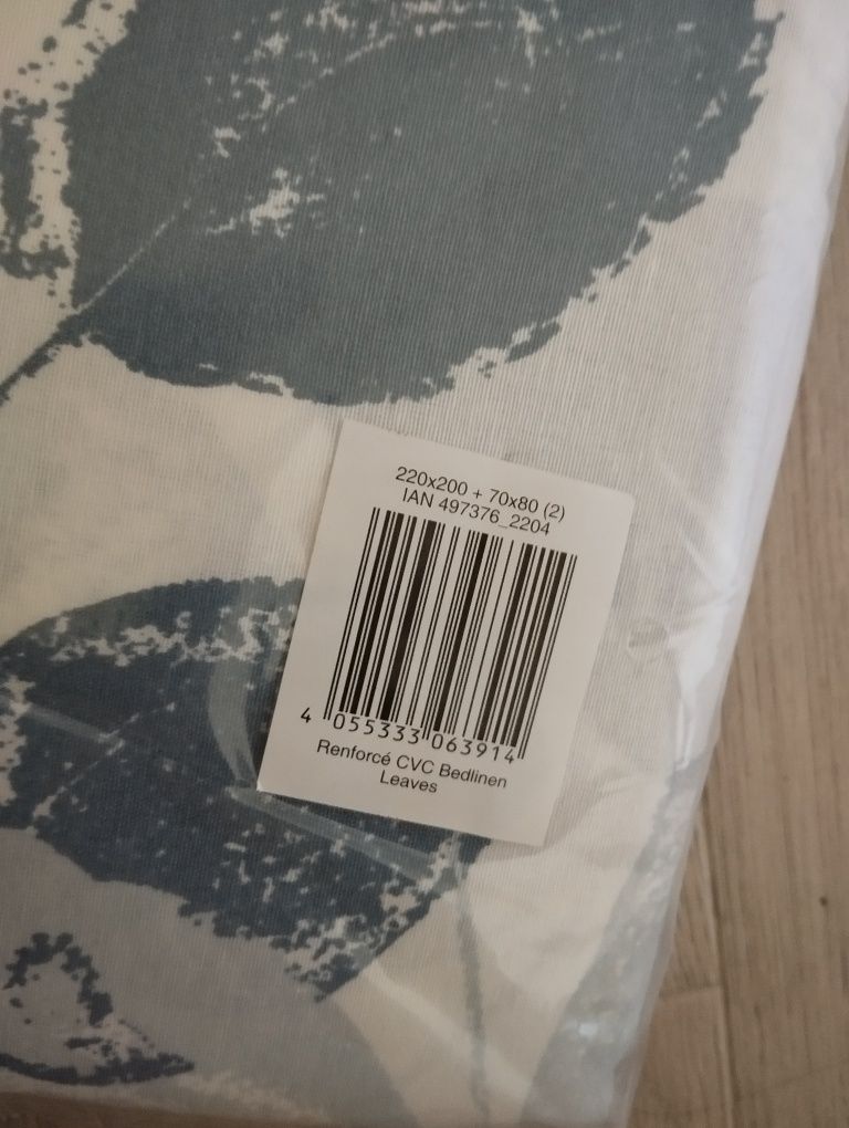 Pościel z bawełną 220/200+2x70/80 Livarno komplet pościeli w liście