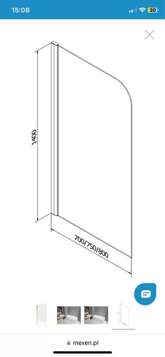 Parawan nawannowy zloty 140x70