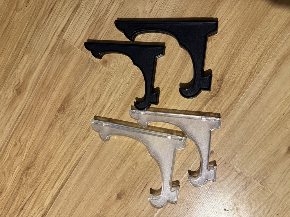 Podstawki pod talerze podporka pod porcelane plastik czarne podporka