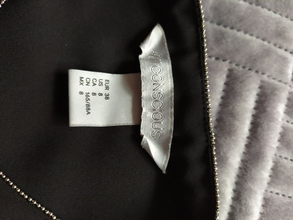 Czarna bluzka koszulowa damska h&m r. 38 M