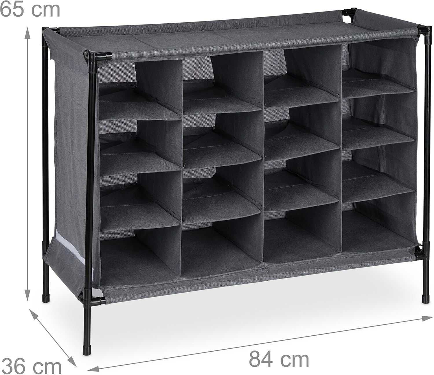 Nowy Regał na Buty Materiałowy 16 Przegródek Szafa na Buty 65x84x36cm