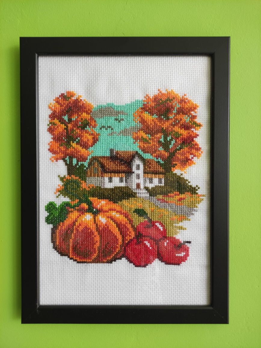 Obrazek haftem krzyżykowym - Krajobraz jesienny