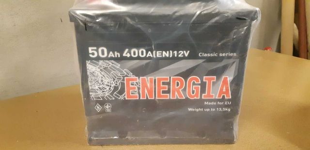 Автомобільний акумулятор ENERGIA 6СТ-50Ah  400A (EN)12V